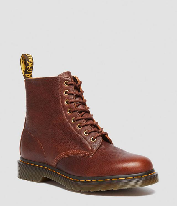 Mens 1460 Ambassador Leather Lace Up Boots in Cashew