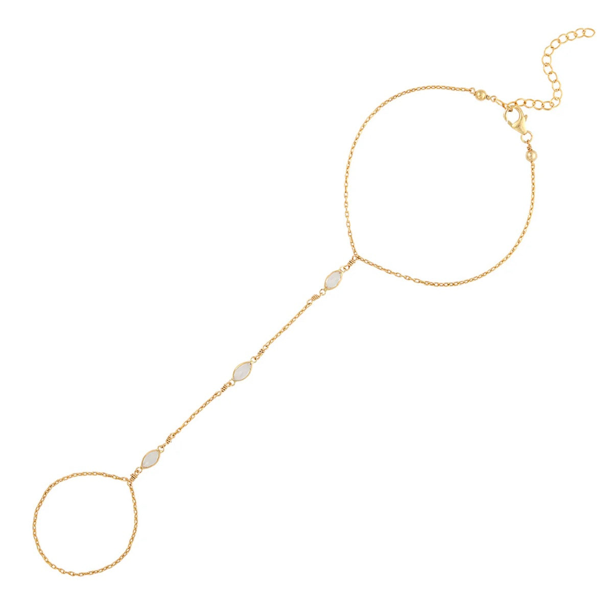 The Embrace Hand Chain - White Topaz