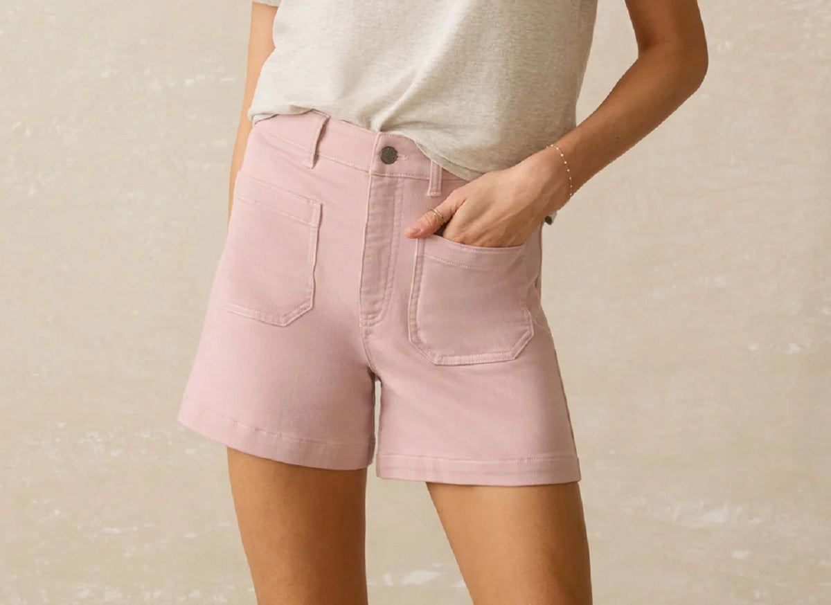 Womens Stretch Terry Patch Pocket Short B