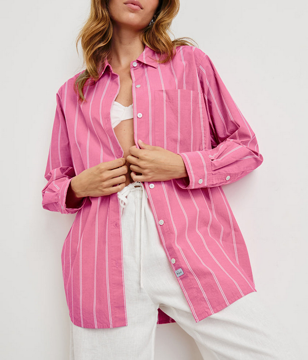 Rails Womens Elsa Top in Hibiscus White Stripe