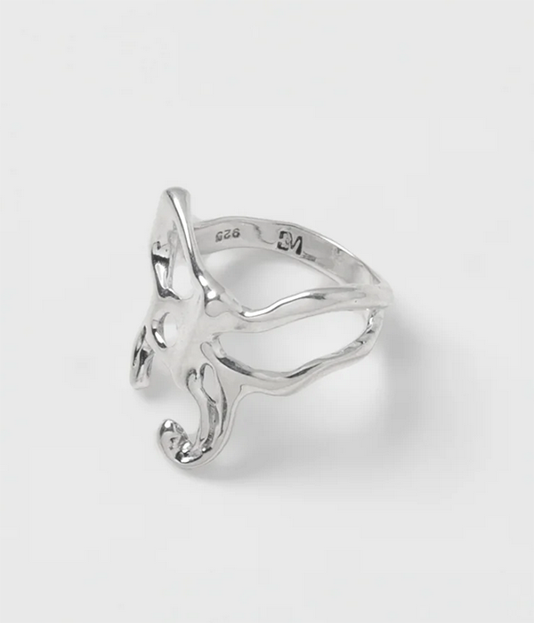 Womens Wolf Circus Butterfly Ring