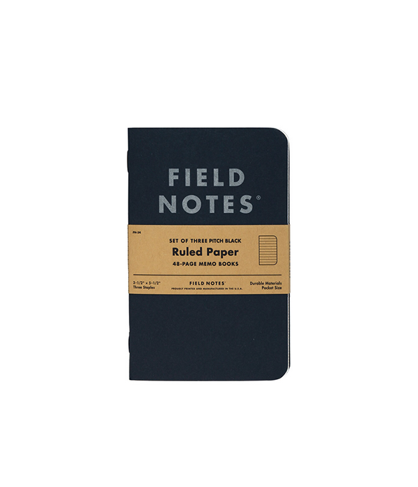 Pitch Black 3-Pack Small Ruled