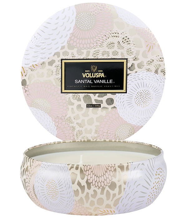VOLUSPA 3 Wick Candle in Decorative Tin 60 Hour