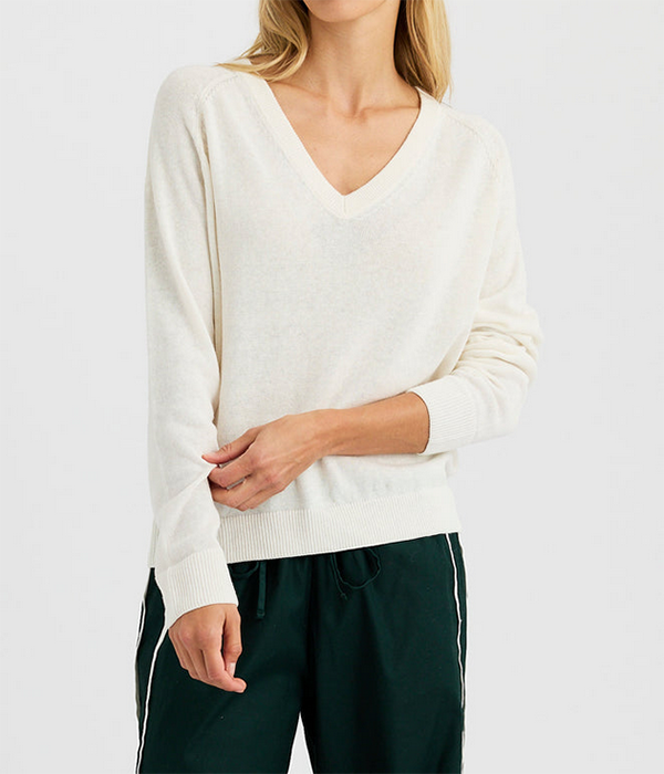Womens Sloane Linen V-Neck