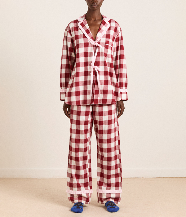 Antonella PJ Set - Burg Gingham