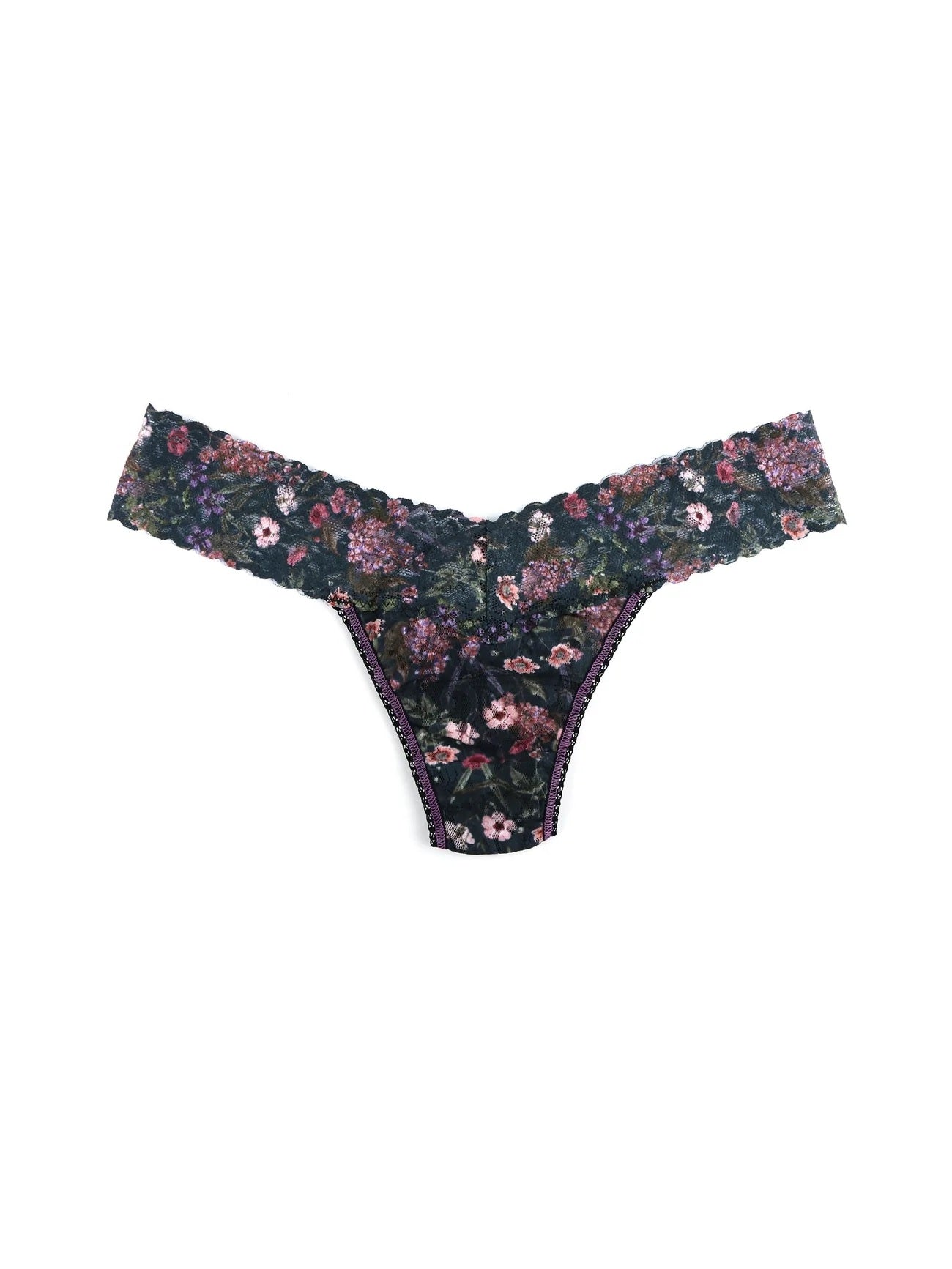 Womens Printed Low Rise Thong Wrapped