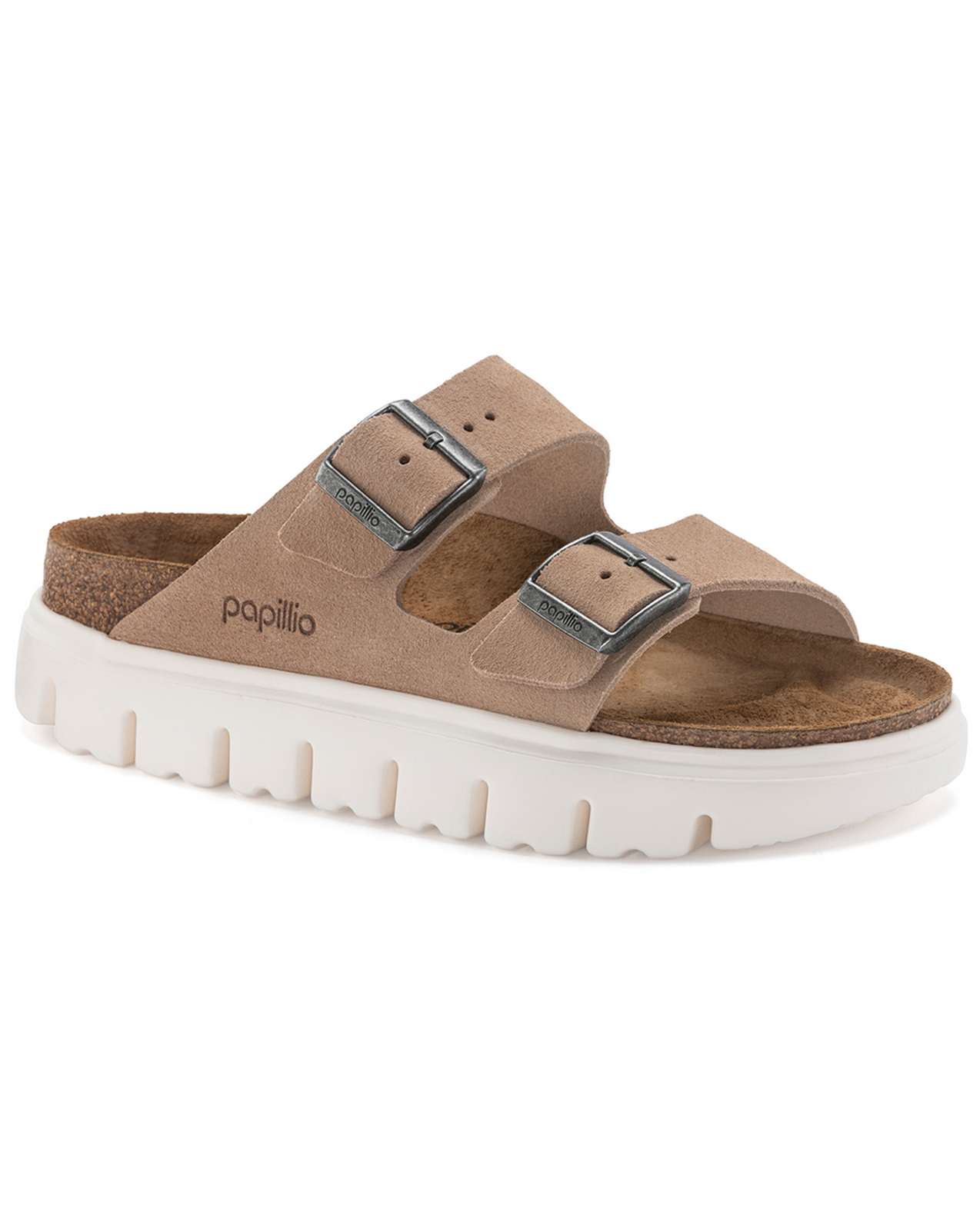 Womens Narrow Arizona Chunky Warm Sand Suede