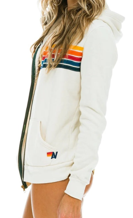 AVIATOR NATION 5 Stripe Zip Hoodie