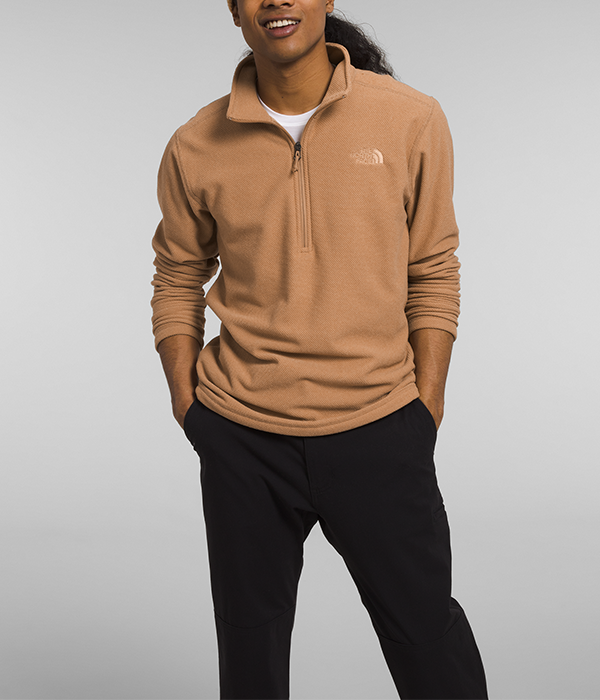Mens Textured Cap Rock 1/4 Zip