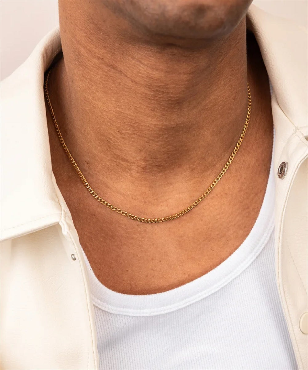 Curb Chain Necklace (Gold)