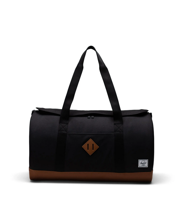Herschel Heritage Duffle in Black/Saddle Brown