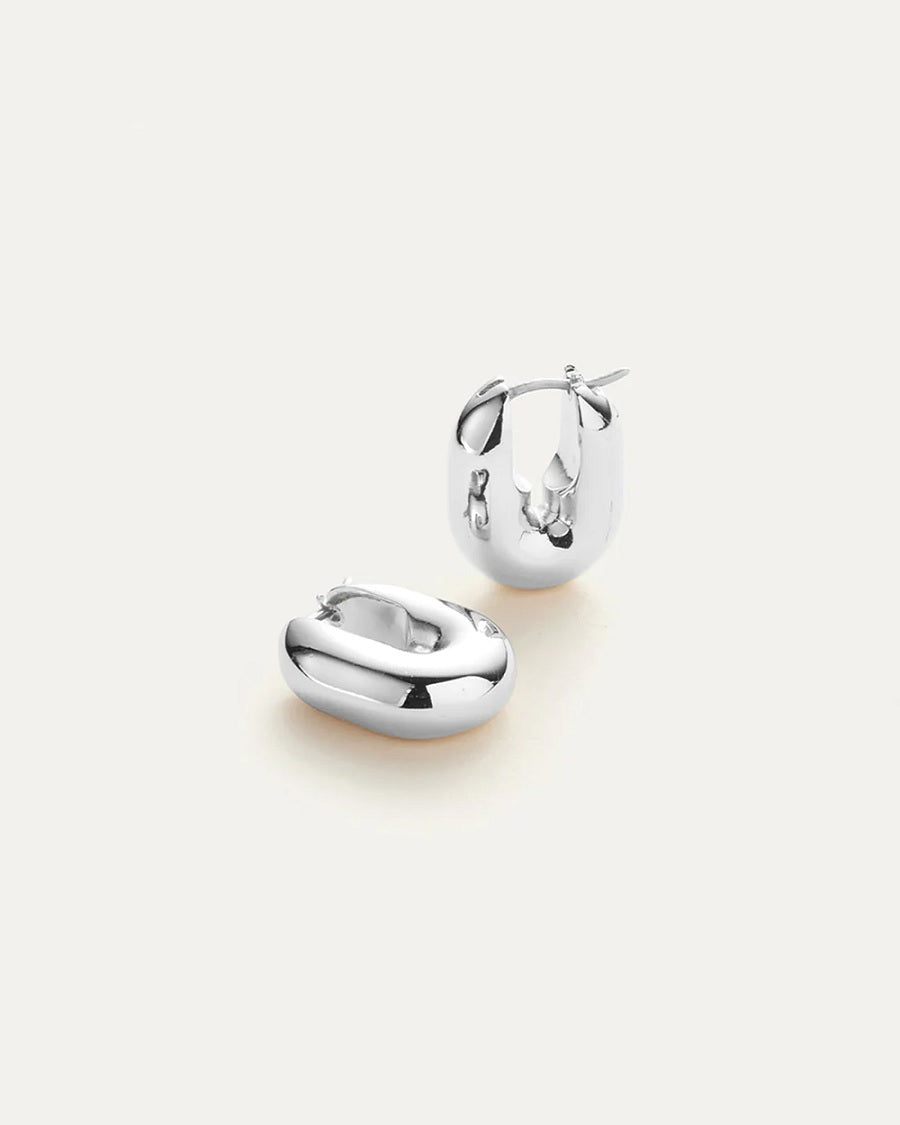 Womens Puffy U-Link Earrings