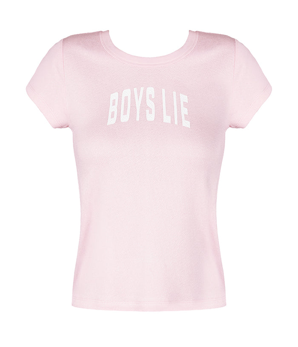 Womens Pinky Promise Baby Tee in Pink