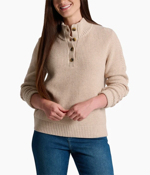 Womens Fireside Henley Sweater