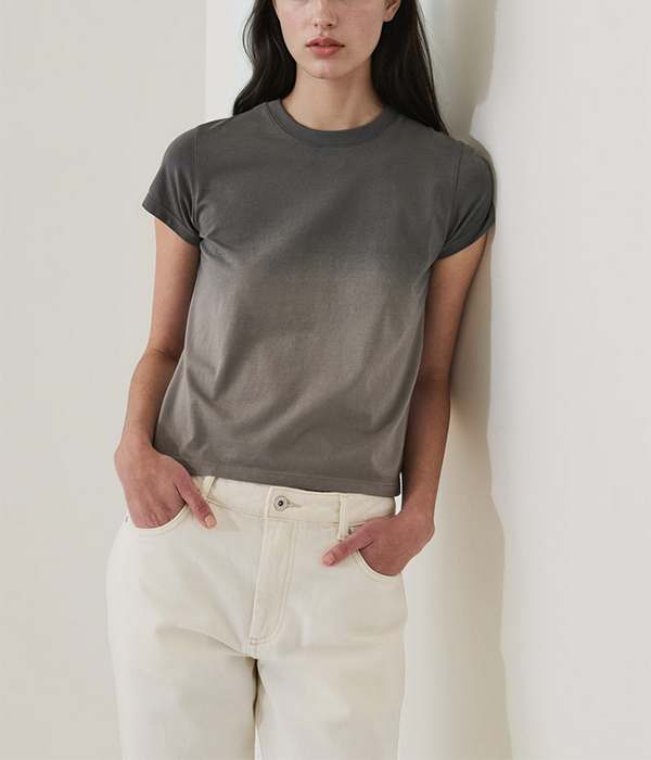 Womens SS Iconic Fade Wash Crew Baby Tee