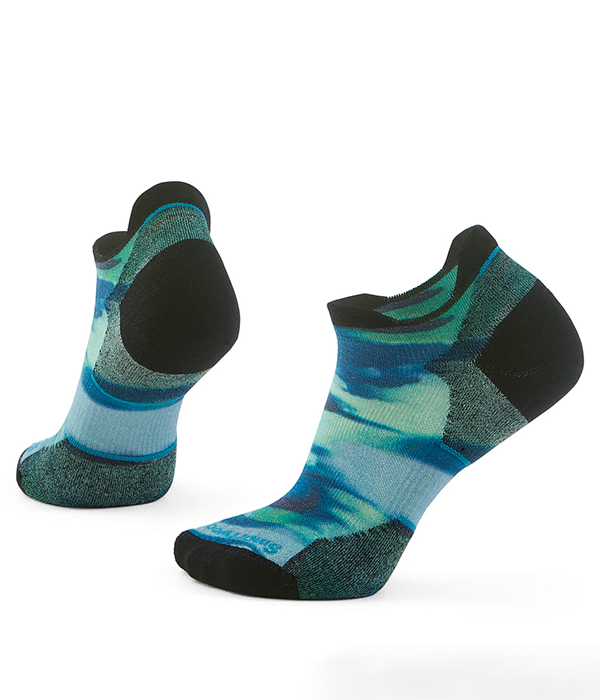 Womens Run Targeted Cushion Brushed Print Low Ankle Socks