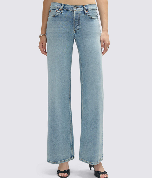 Womens Mid Rise Wide Leg