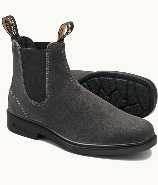 Mens Classic Dress Boots - Steel Grey