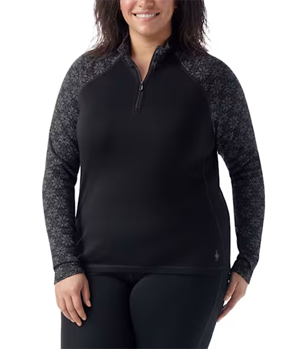 Womens Classic Thermal Merino Base Layer 1/4 Zip Plus