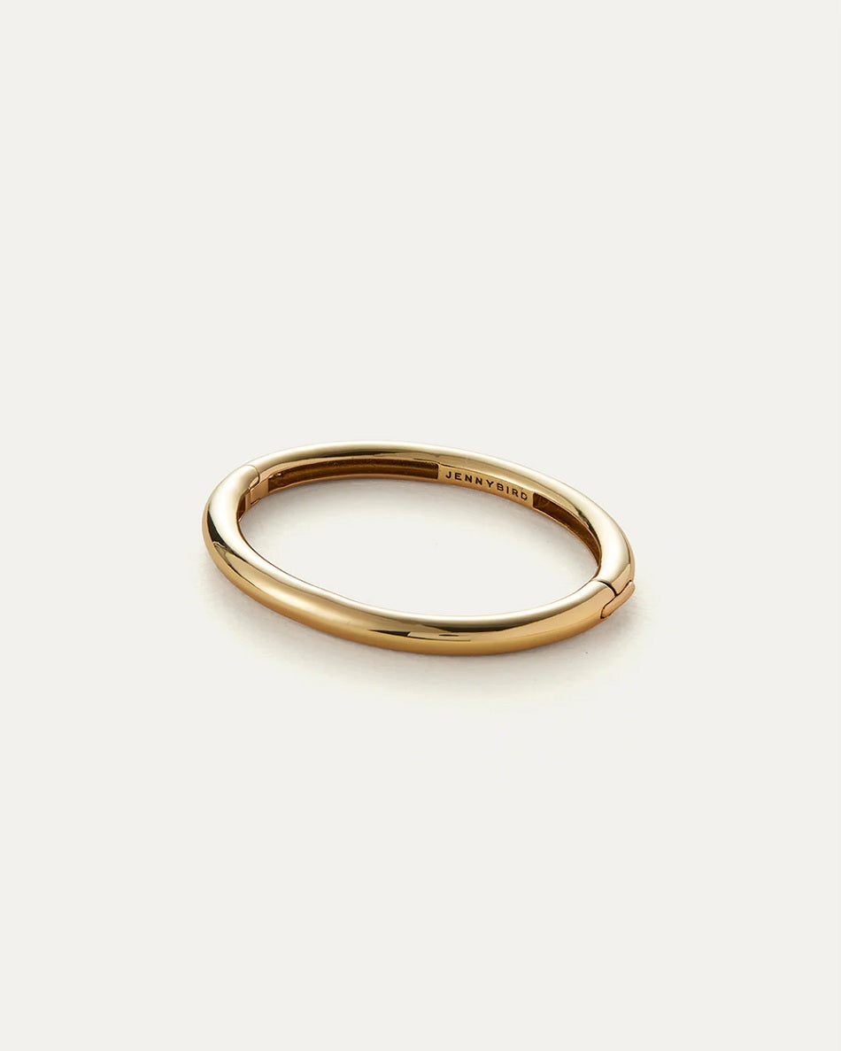 Womens Gia Bangle in High Polish Gold