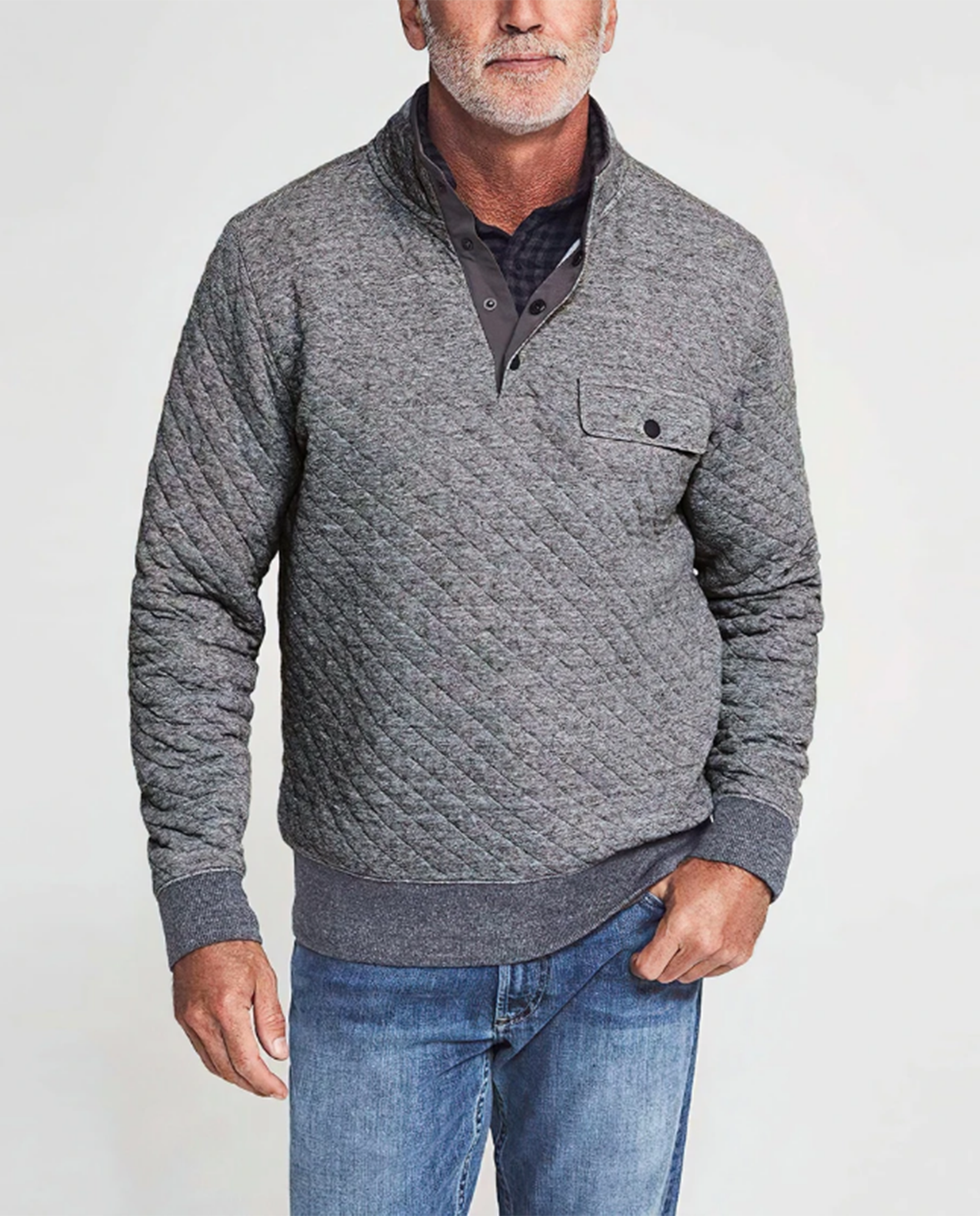 Mens Epic Quilted Fleece Pullover