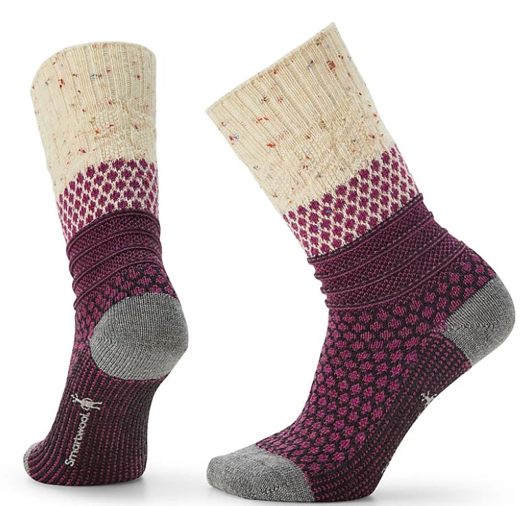 Womens Everyday Popcorn Cable Crew Socks