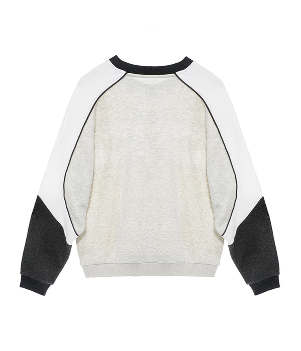 Womens First Pick Heathered Paneled Kara Crewneck in Multi