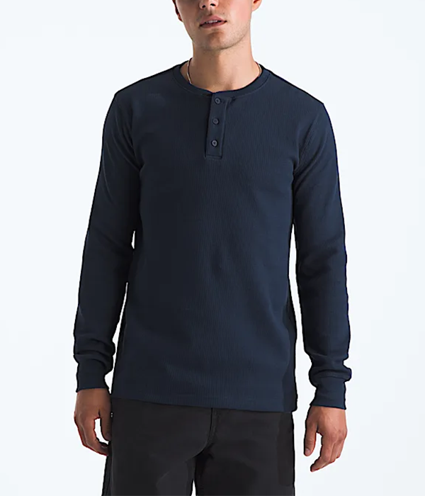 Mens Waffle L/S Henley F25