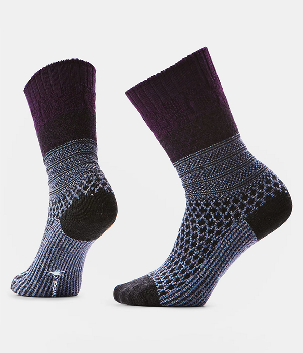 Womens Everyday Popcorn Cable Crew Socks