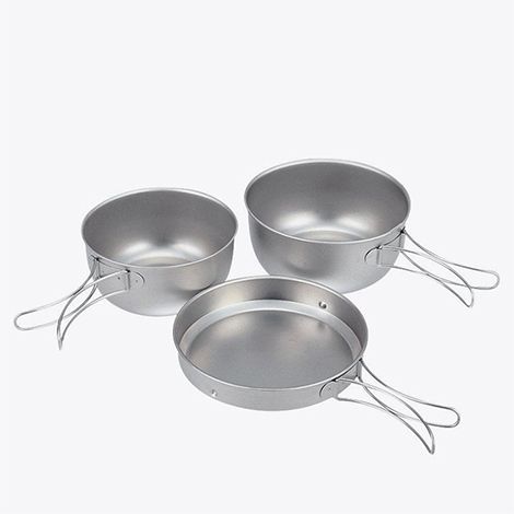 Titanium Cook Set 3 Pieces w/Case