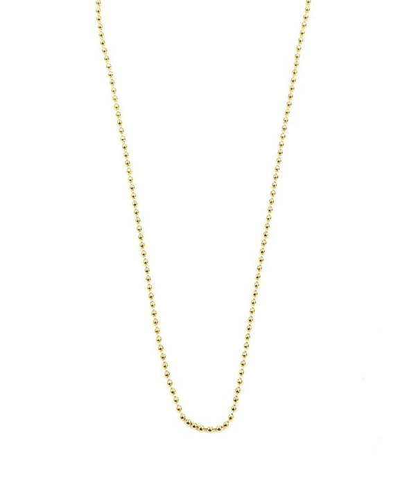 Womens Ashley Gold Stainless Steel Gold Plated Ball Design Chain Necklace
