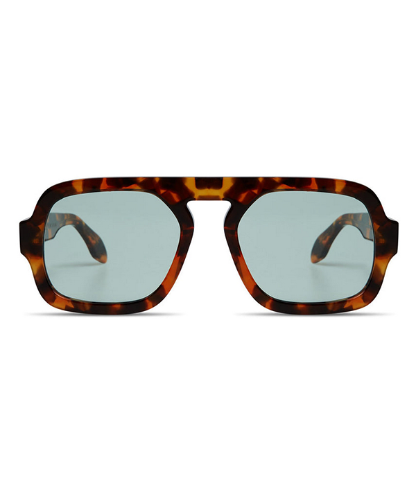 Jane in Brown Tortoise Blue Lens