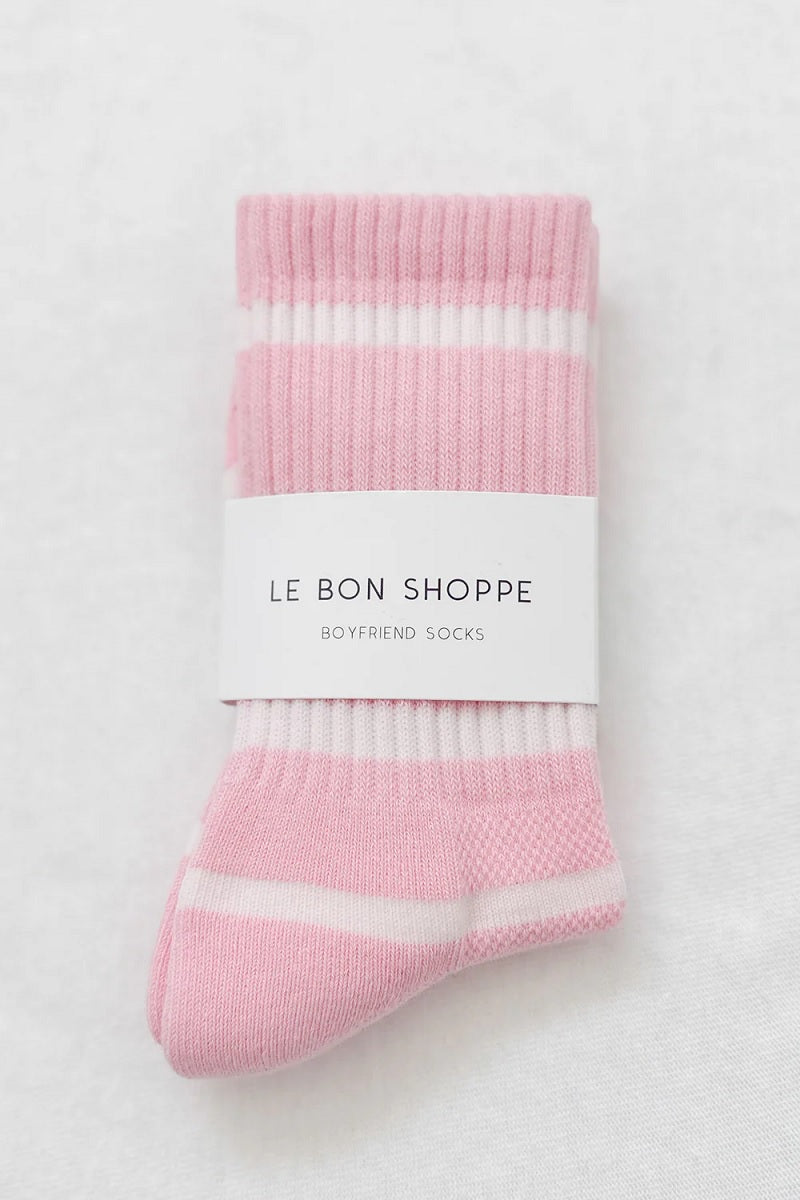 Womens Striped Boyfriend Socks