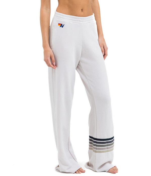 Womens Rugby Stitch Wide Leg Pocket Sweatpant