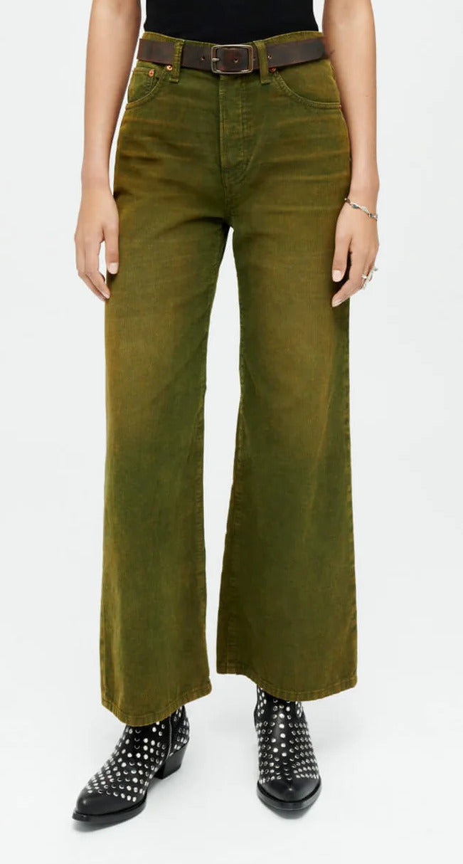 Womens High Rise Wide Leg Crop