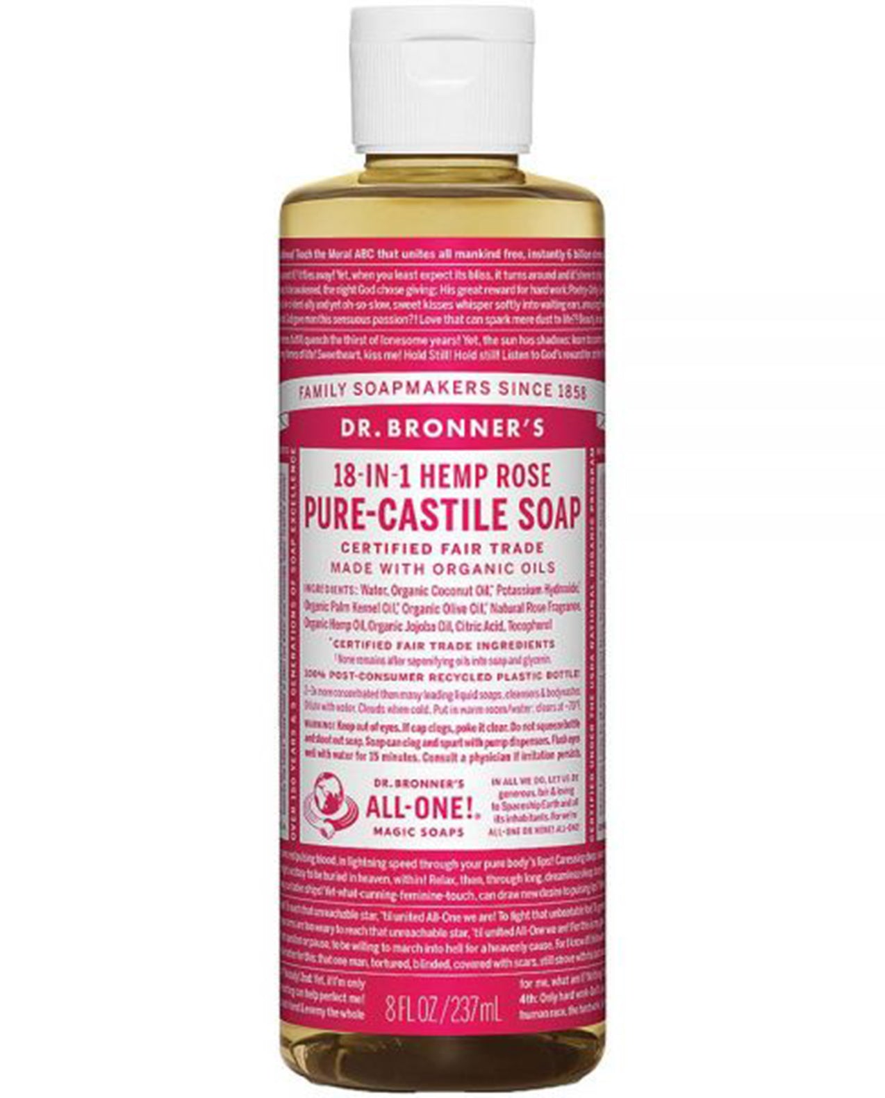 Dr. Bronners Rose 8 oz