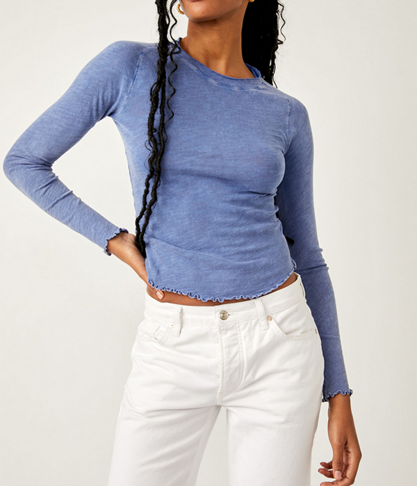 Womens Be My Baby Long Sleeve Top