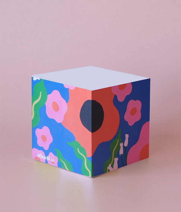 Wavy Daisy Sticky Note Cube