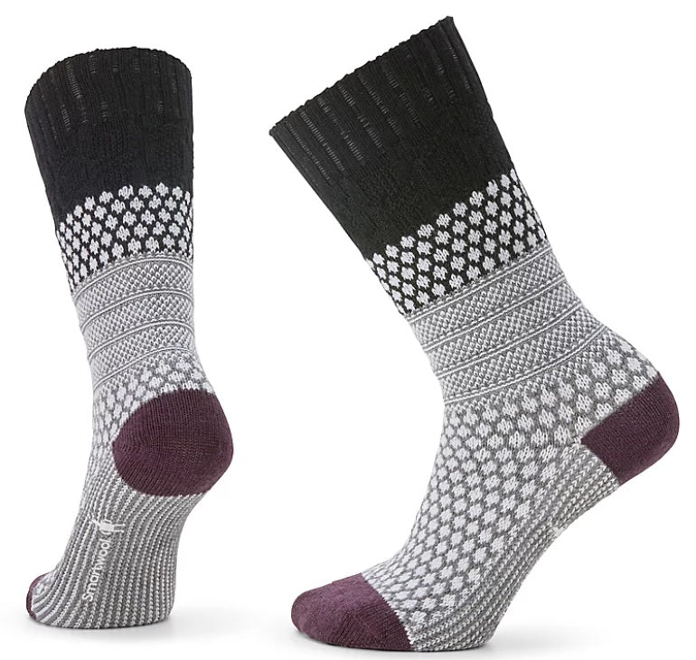 Womens Everyday Popcorn Cable Crew Socks