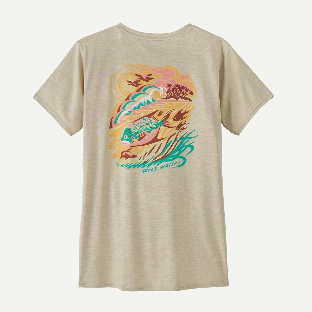 Womens Cap Cool Daily Graphic Shirt - Waters
