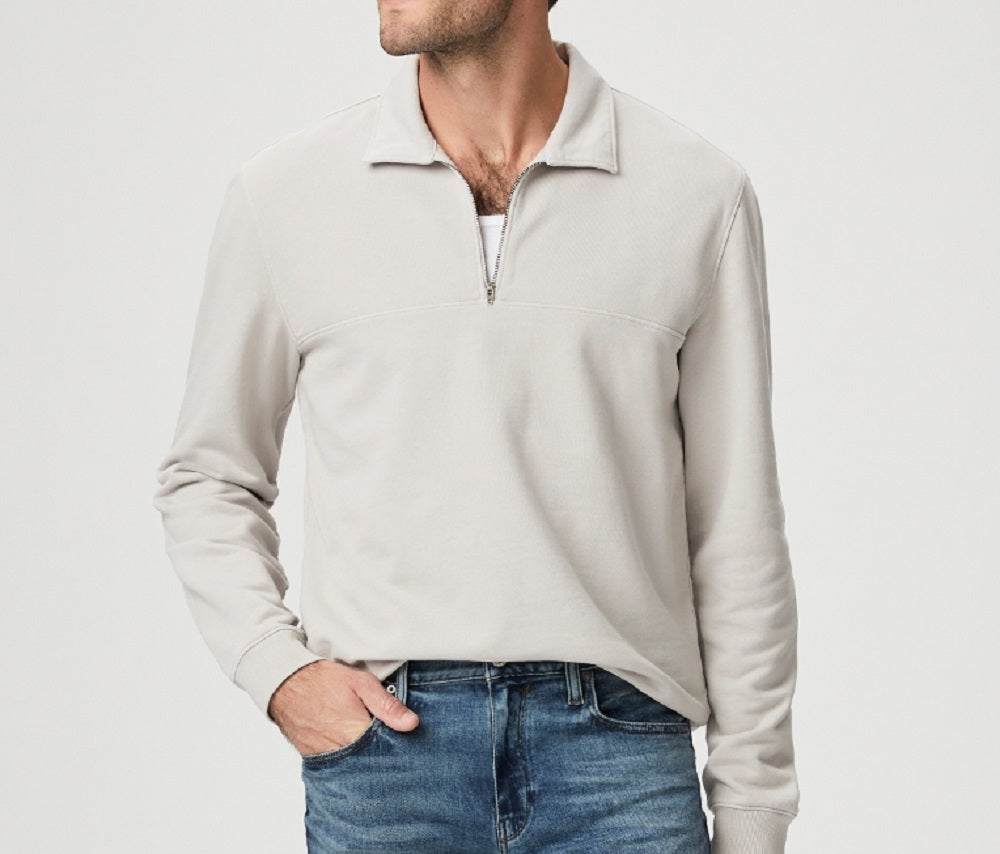 Mens Davion Quarter Zip Pullover - Vintage Shadow Grey