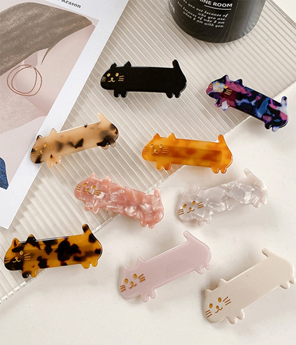 Womens DAZ Cute Adorable Cat Barrettes
