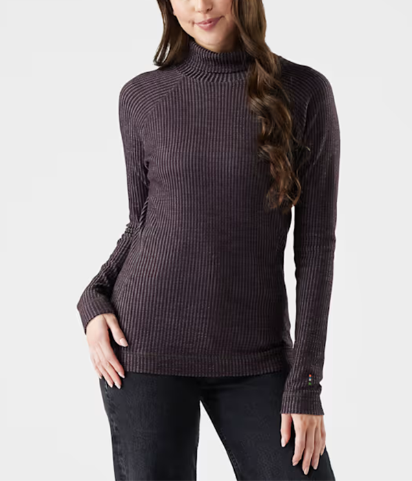Womens Thermal Merino Rib Turtleneck