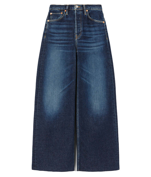 Womens Mid Rise Wide Leg Crop in Barely Worn