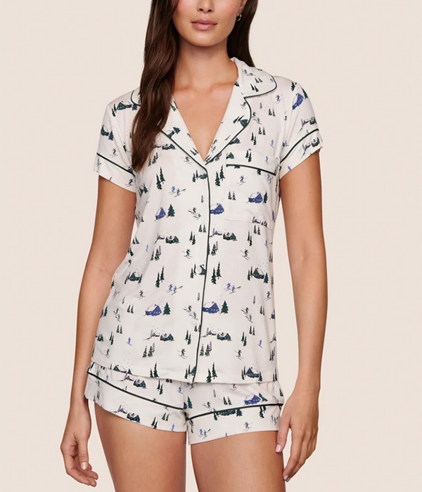 Womens Gisele Printed Shortie Set