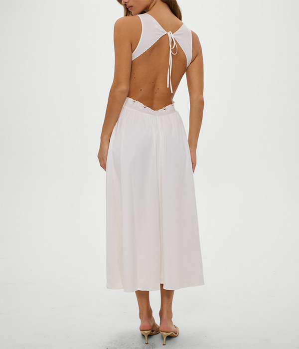 Womens Soleil Cotton Midi Dress