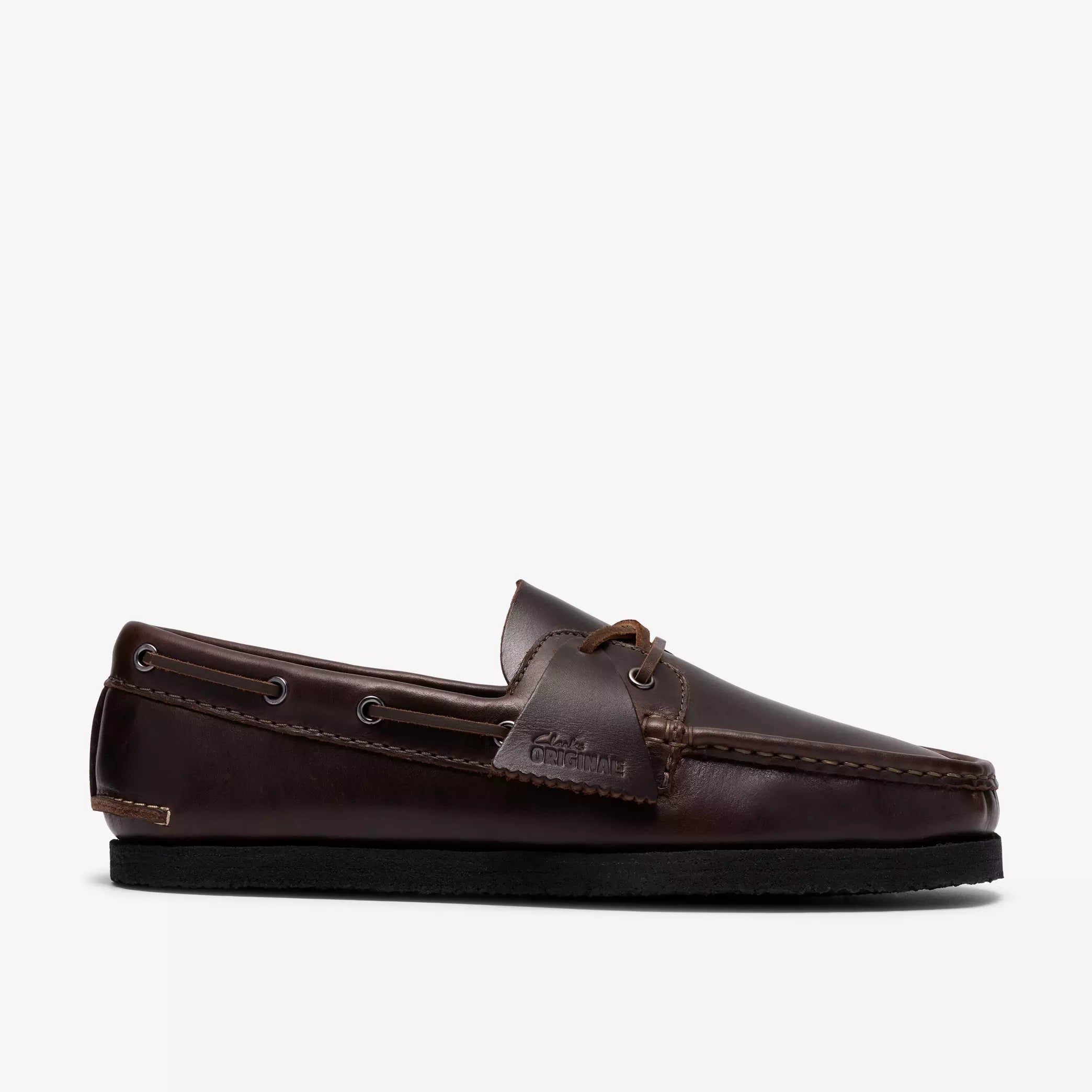Mens The Godney Boat in Brown Leather