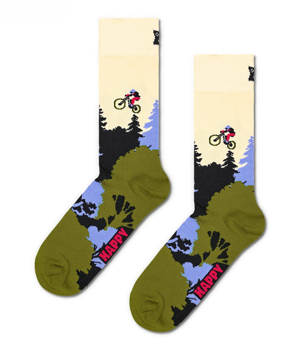 Mens Mountain Bike Sock in White