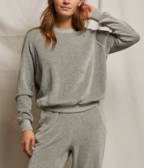 Womens Stella Velour Shrunken Raglan Sweatshirt
