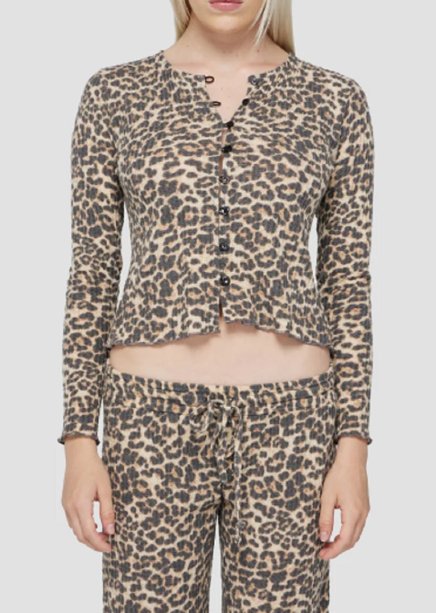 Womens Olivia Cardigan in Cheetah